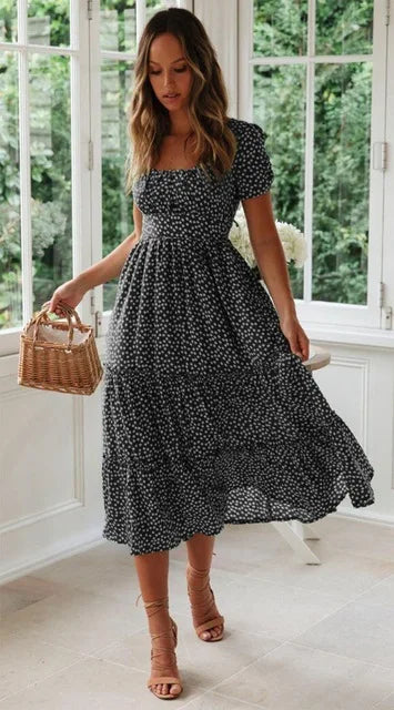 Vintage Floral Maxi Dress