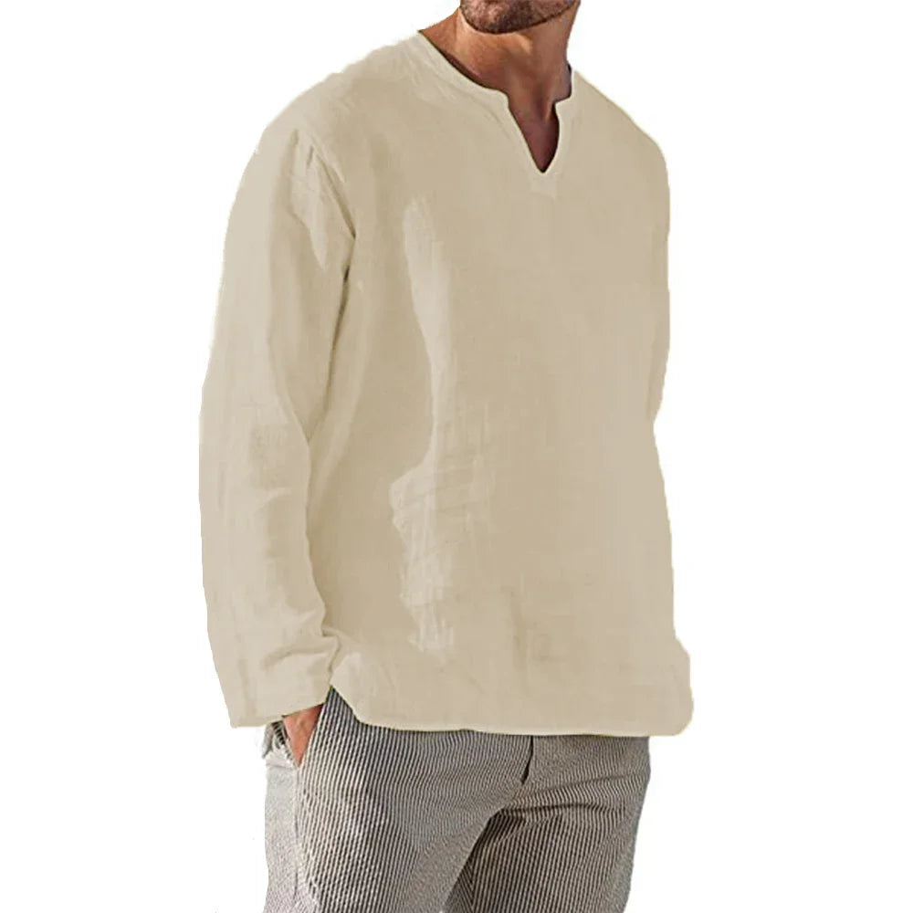 Linen V-Neck Shirt
