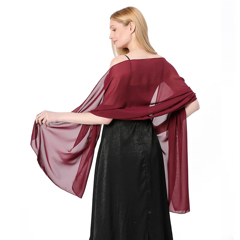 Chiffon Evening Shawl