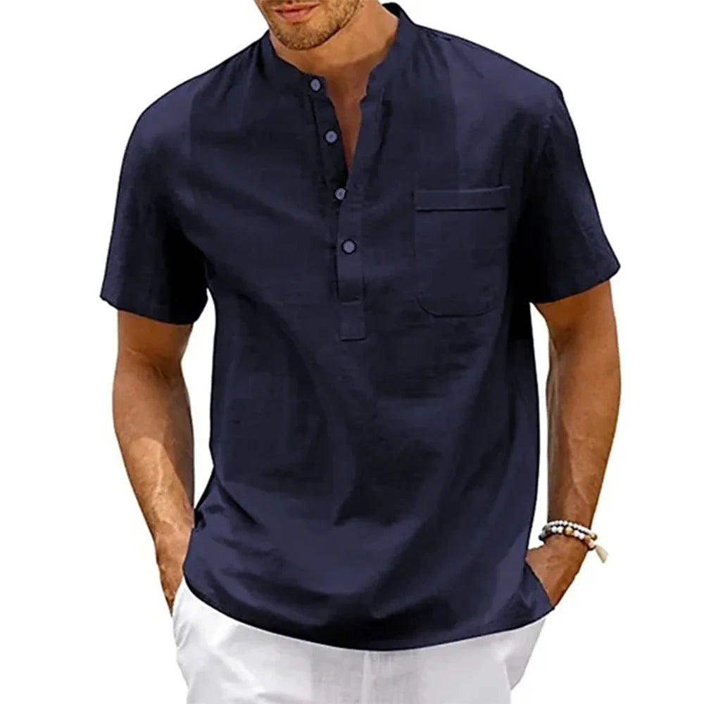Linen Henley Tee