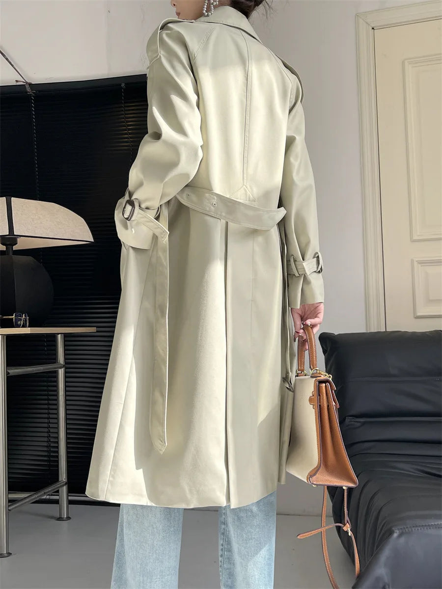 Women's Long Trench Coat Waterproof Autumn Fashion