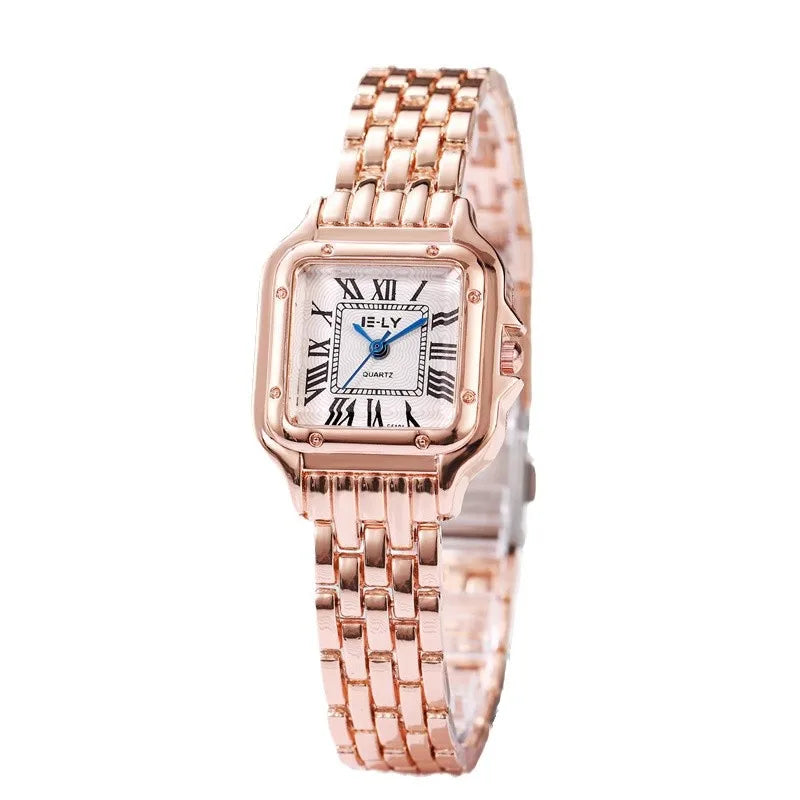 Gold Square Quartz Watch