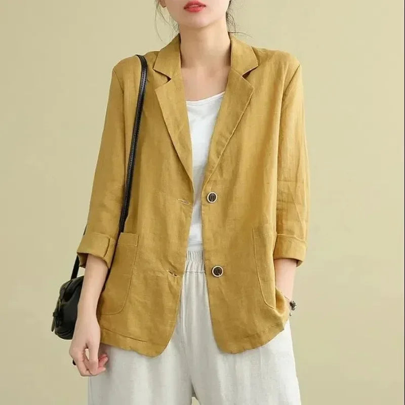 Cotton Linen Blazer