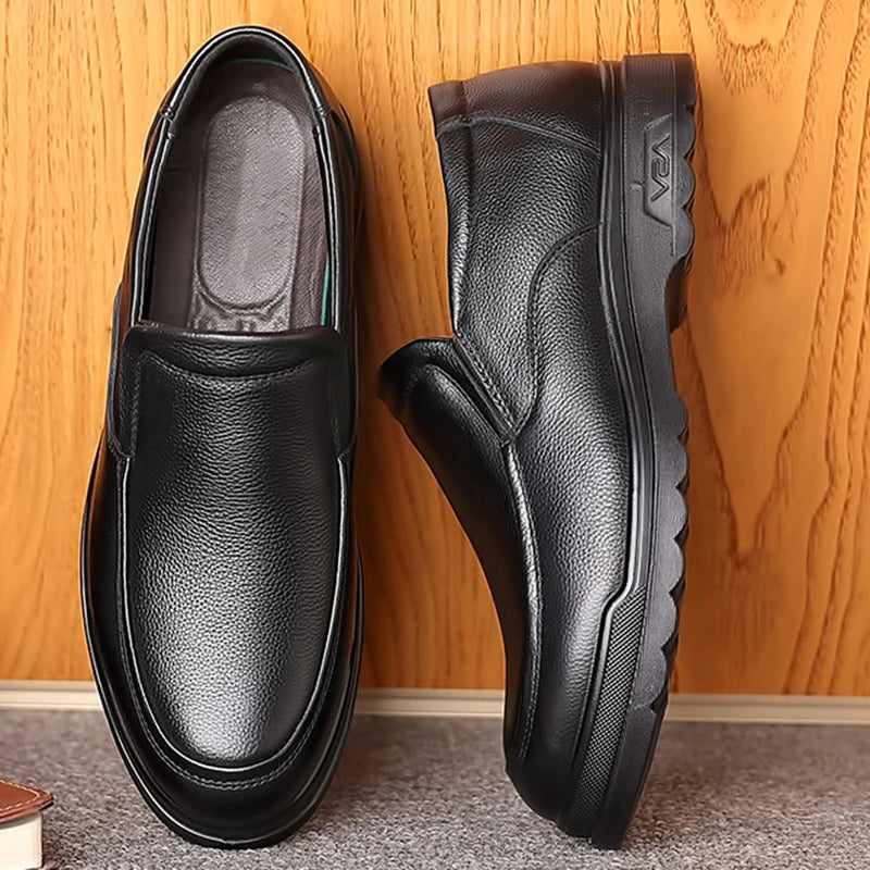 Leather Slip-On Oxfords