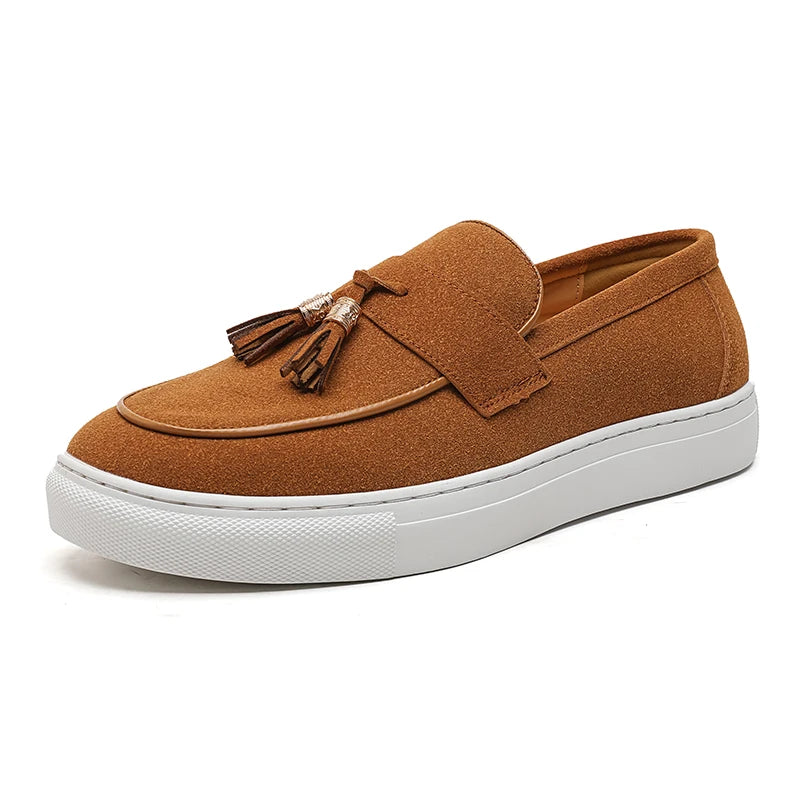 Suede Tassel Loafers