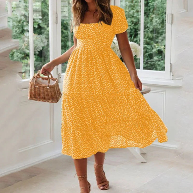 Vintage Floral Maxi Dress