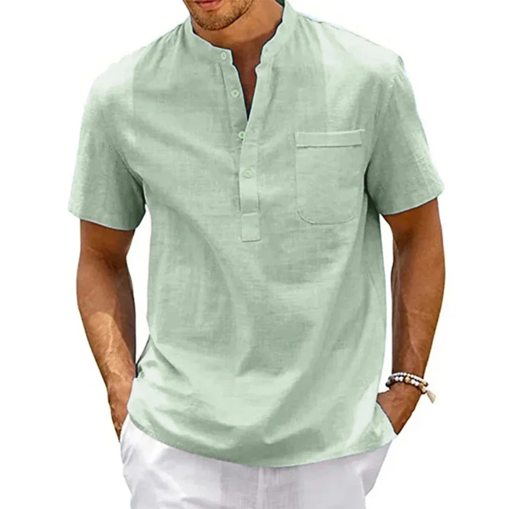 Linen Henley Tee
