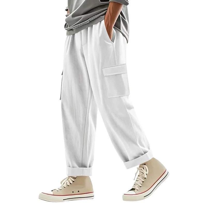 Men's Linen Multi-Pocket Pants