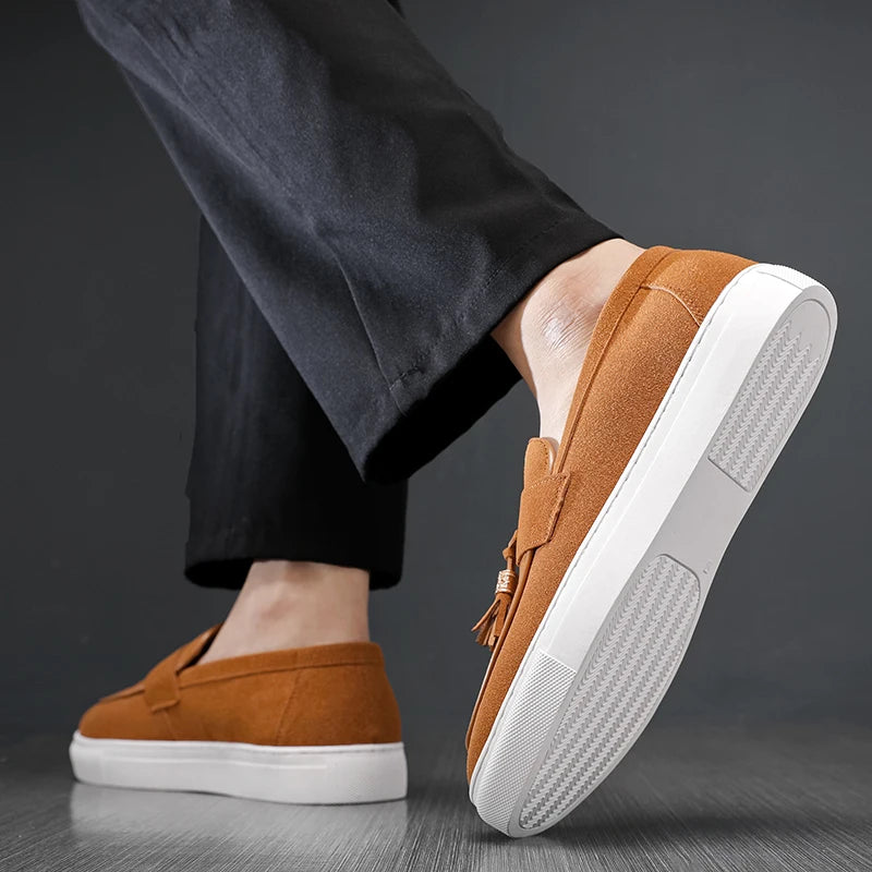 Suede Tassel Loafers