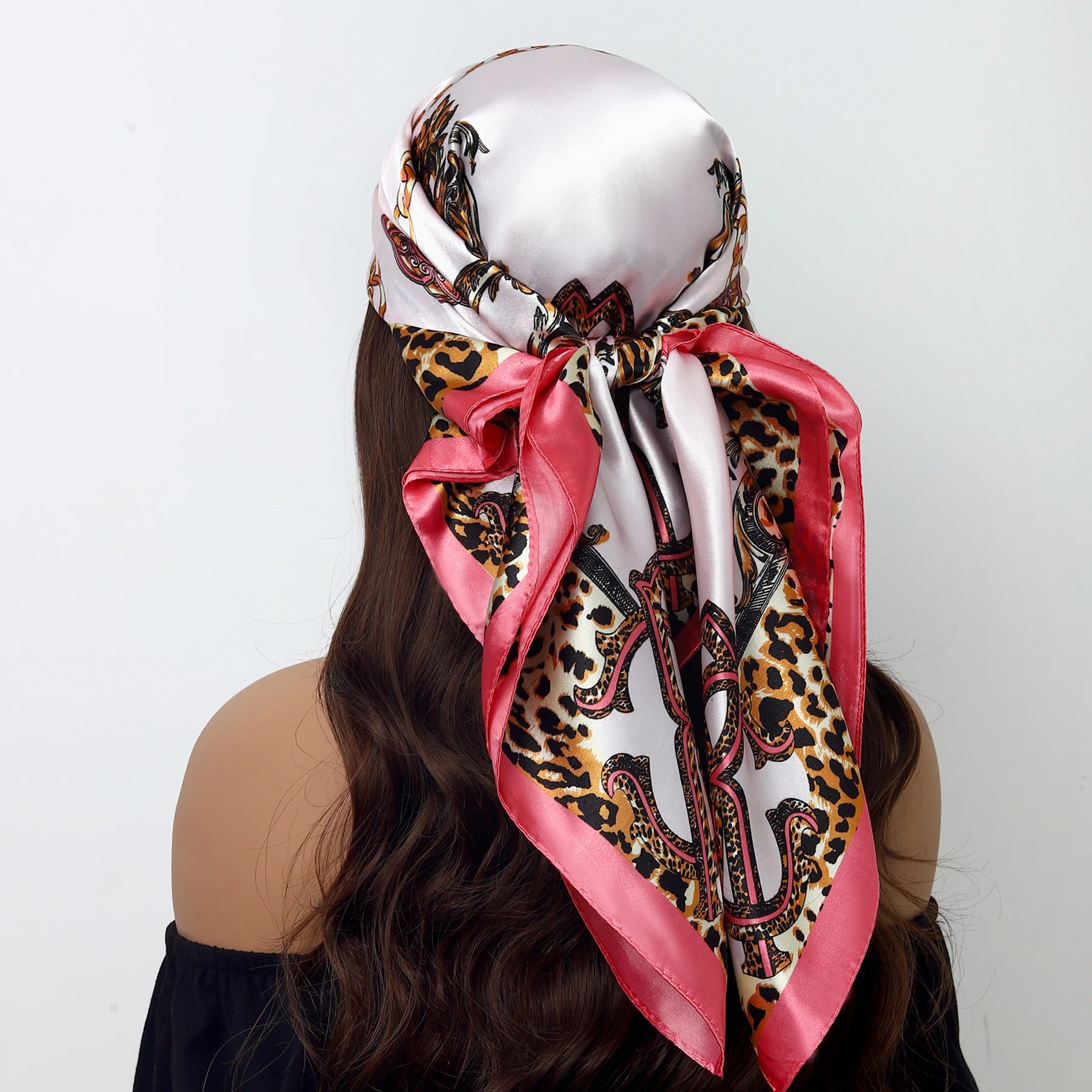 Leopard Silk Square Scarf
