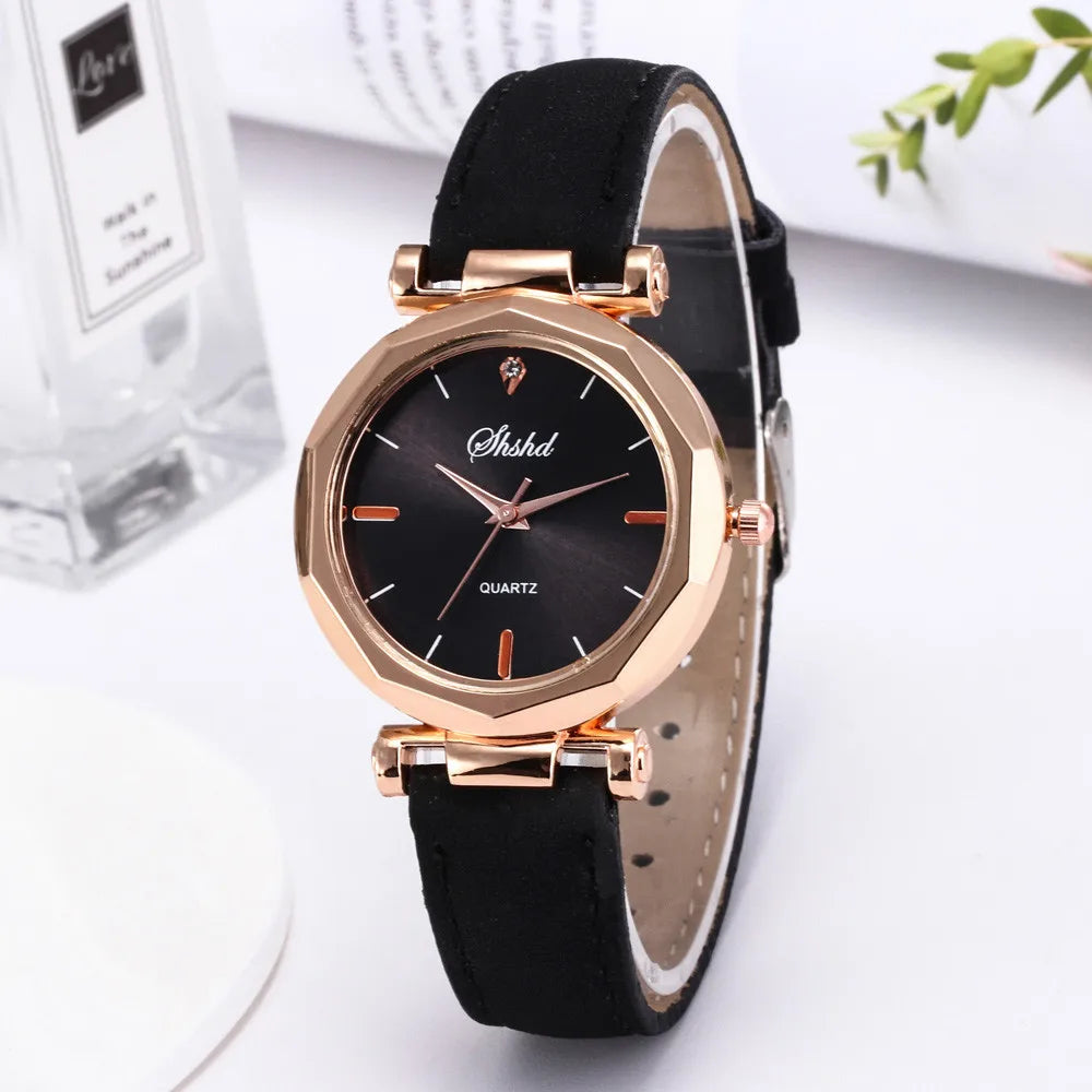 Elegant Leather Quartz Watch