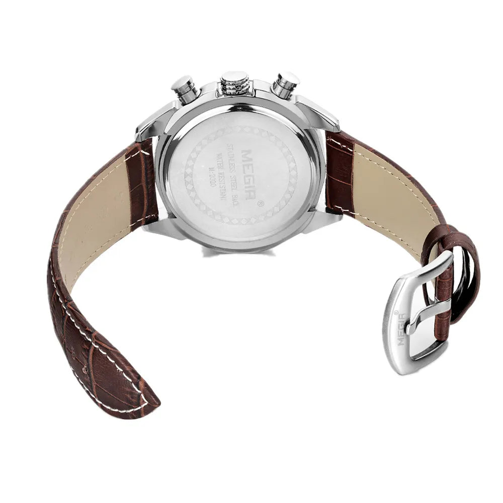 Chronograph Leather Watch