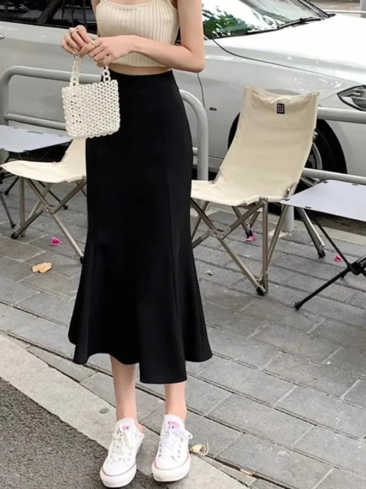 Plus Size Fishtail Skirt