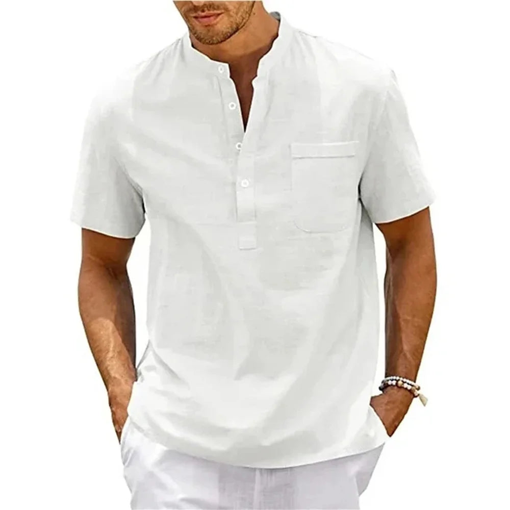 Linen Henley Tee