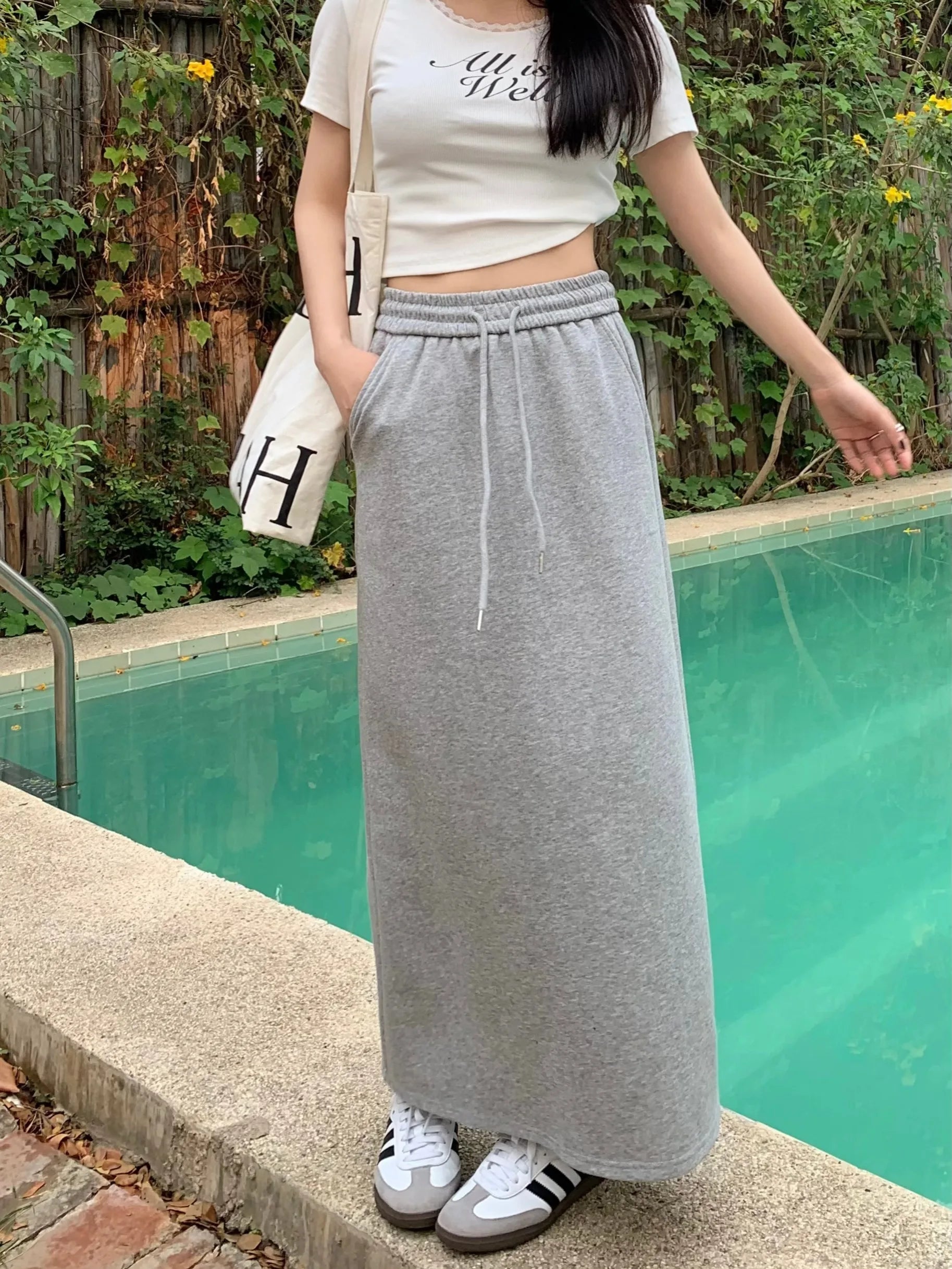 High-Waist Straight Skirt