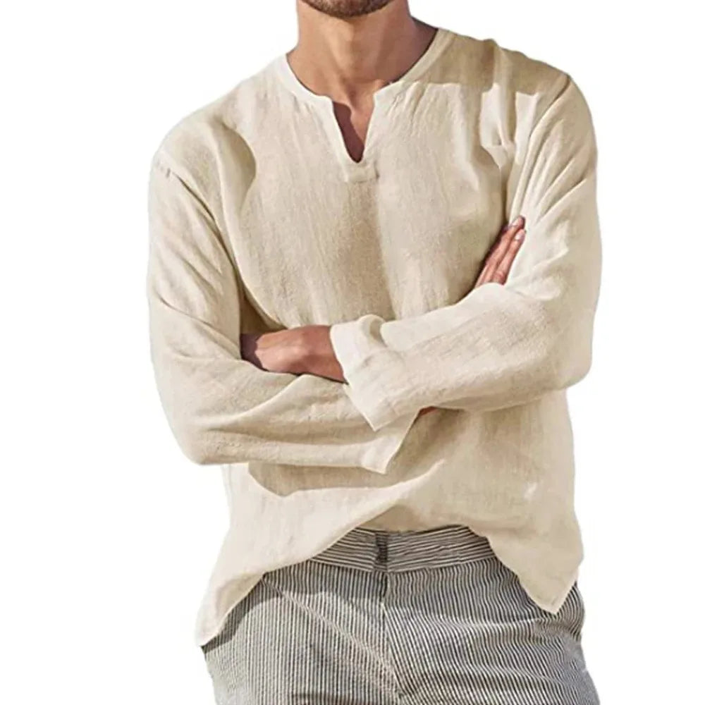 Linen V-Neck Shirt
