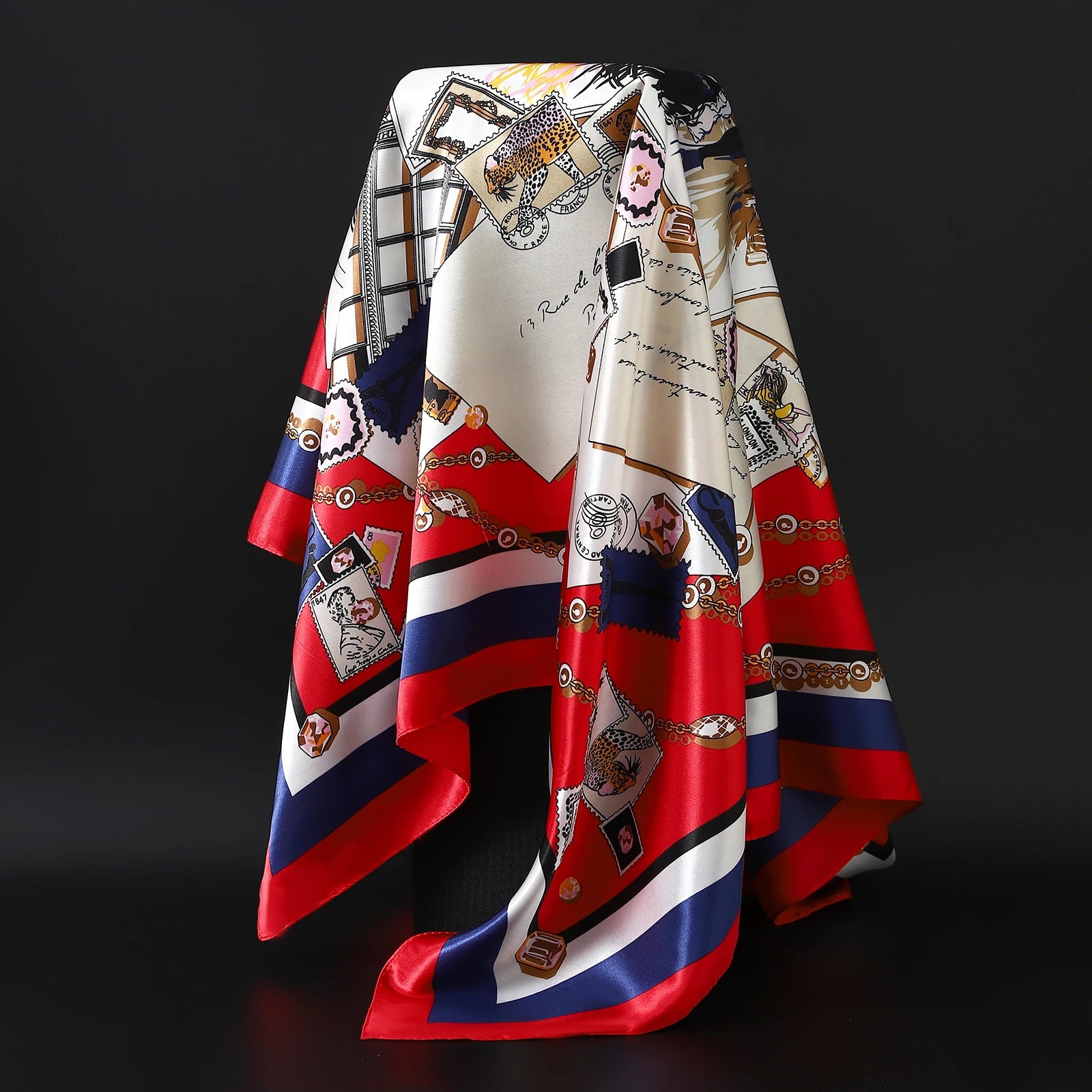 Leopard Silk Square Scarf